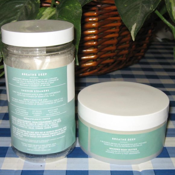 BBW Breathe Deep Eucalyptus & Lavender Steamers & Body Butter Lot of 2 New - Picture 3 of 3